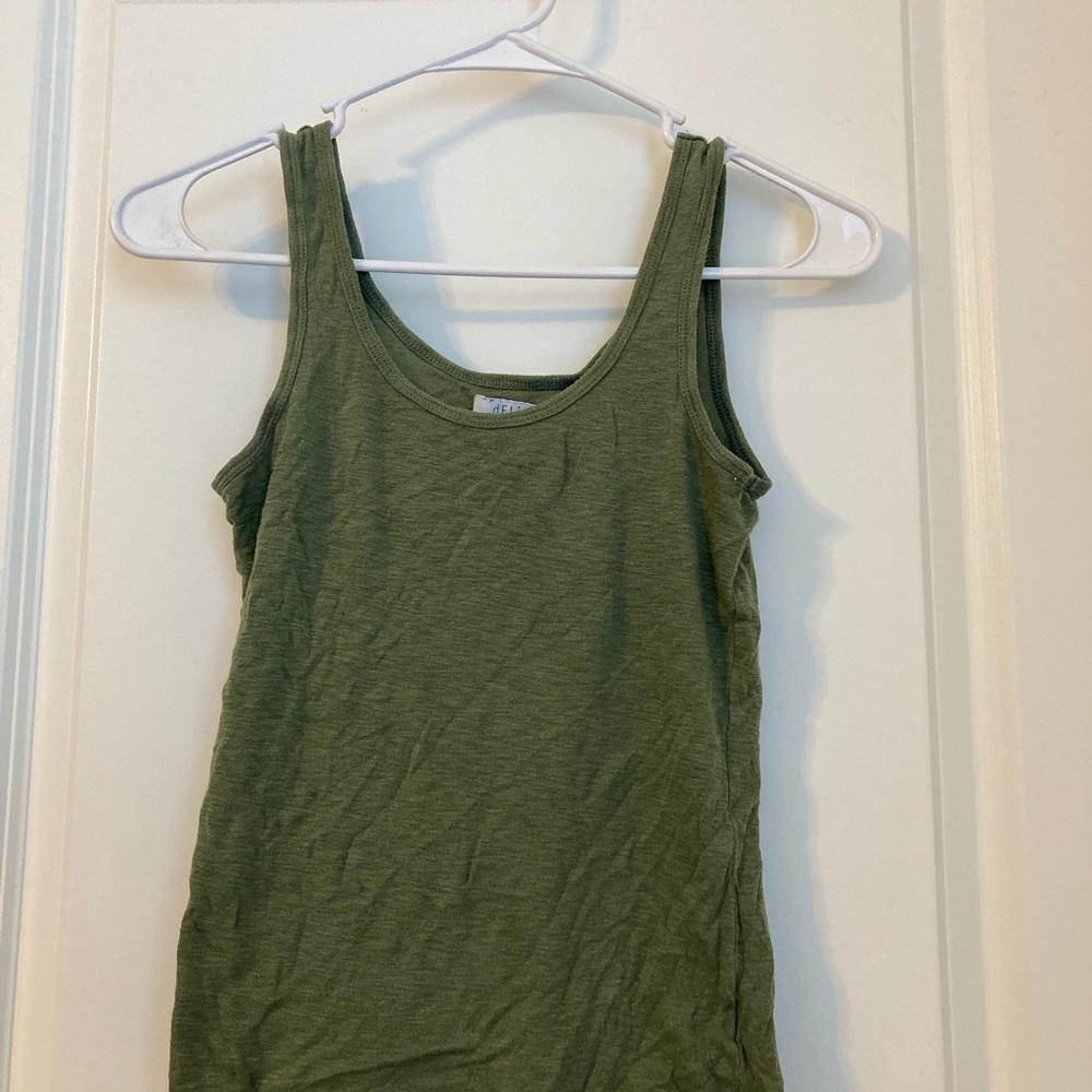 Olive Green Sleeveless Women's Top